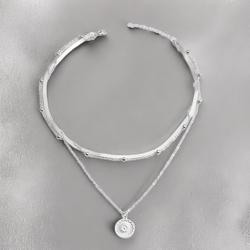 Triple-Layered Sterling Silver Necklace