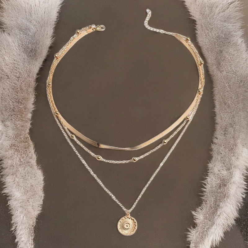 Triple-Layered Sterling Silver Necklace